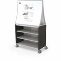 Mooreco Compass Cabinet Maxi H2 With Ogee Dry Erase Board Black 72.1in H x 42in W x 19.2in D B3A1A1D1B0